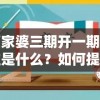管家婆三期开一期精准是什么？如何提高管家婆三期预测的准确性？