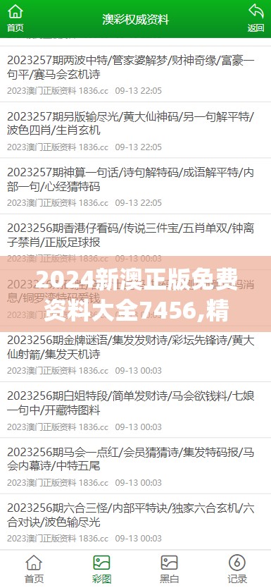 2024新澳正版免费资料大全7456,精细解答解释落实_定制版v.5.468