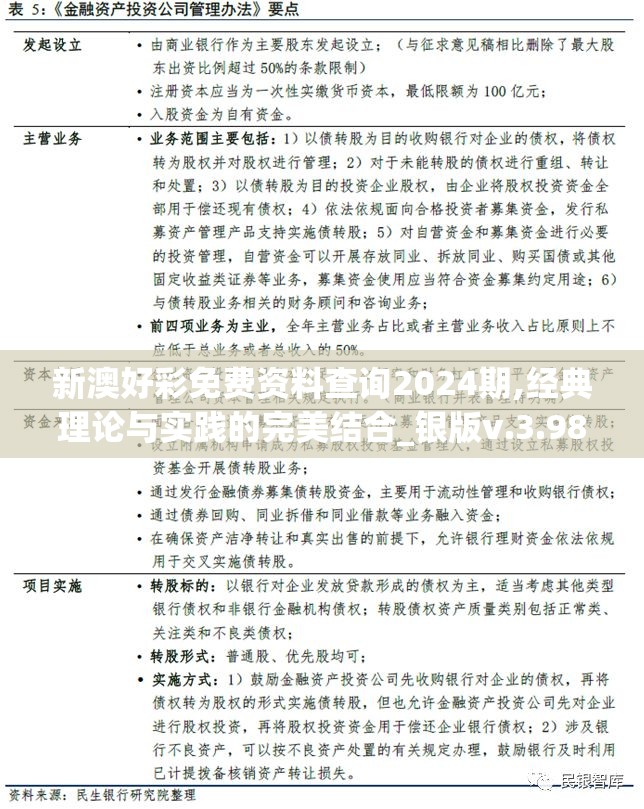 新澳好彩免费资料查询2024期,经典理论与实践的完美结合_银版v.3.988