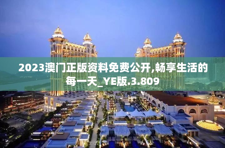 2023澳门正版资料免费公开,畅享生活的每一天_YE版.3.809
