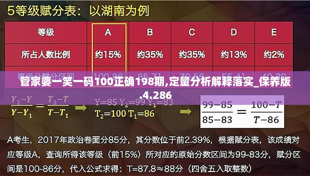 管家婆一笑一码100正确198期,定量分析解释落实_保养版.4.286