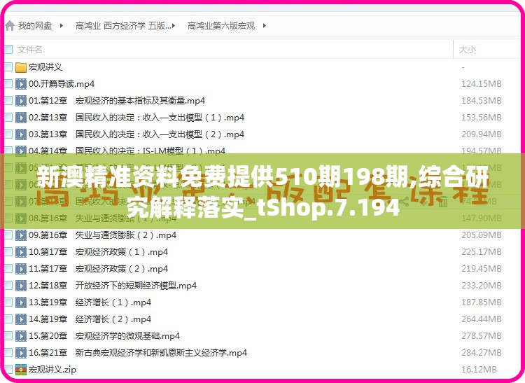 新澳精准资料免费提供510期198期,综合研究解释落实_tShop.7.194