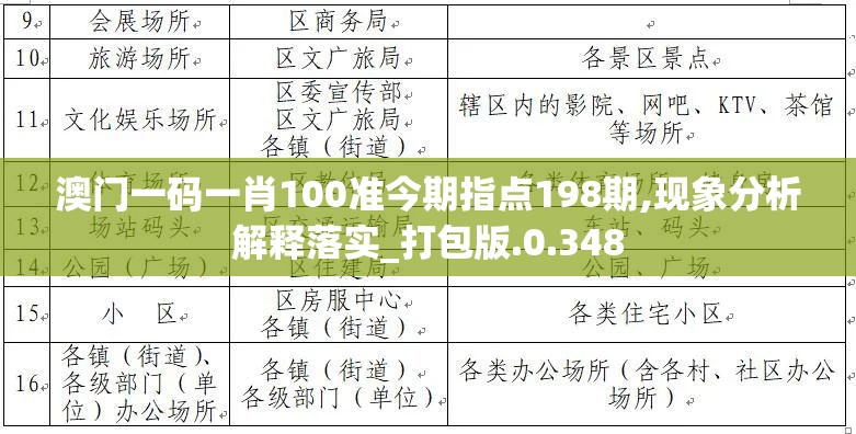 澳门一码一肖100准今期指点198期,现象分析解释落实_打包版.0.348