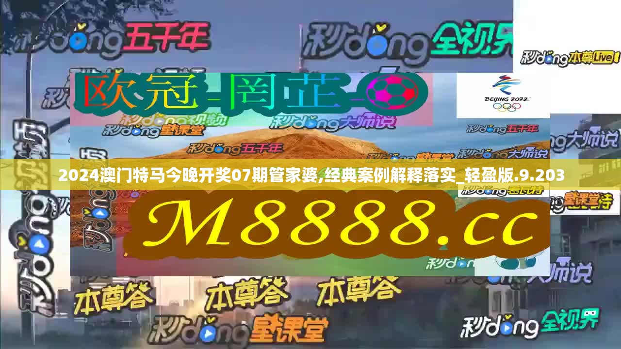 2024澳门特马今晚开奖07期管家婆,经典案例解释落实_轻盈版.9.203