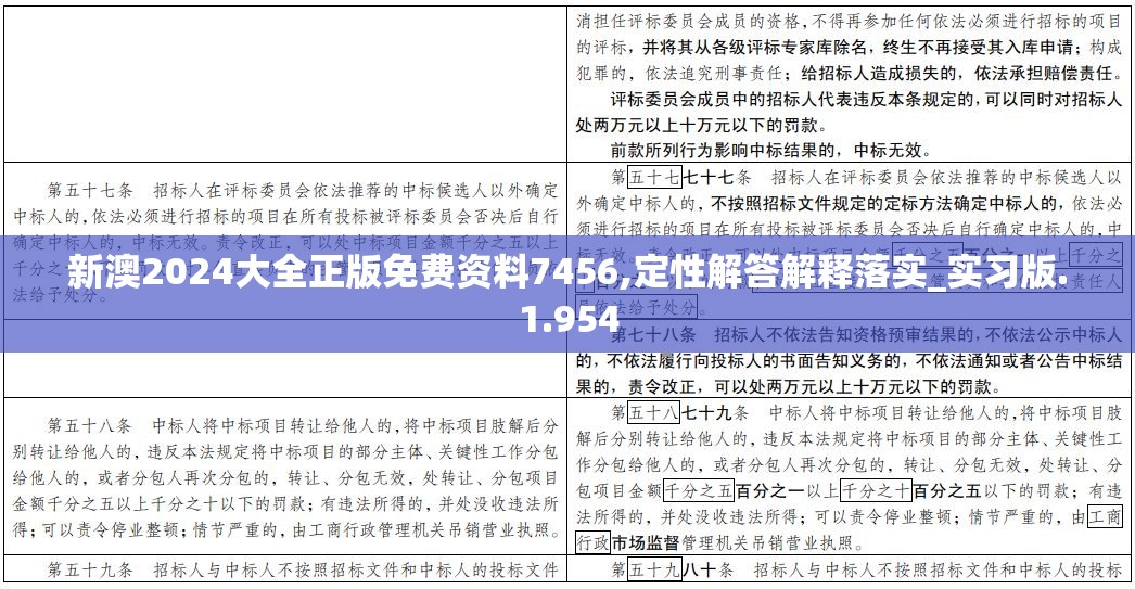 新澳2024大全正版免费资料7456,定性解答解释落实_实习版.1.954