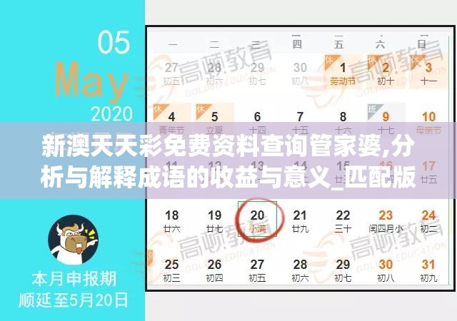 新澳天天彩免费资料查询管家婆,分析与解释成语的收益与意义_匹配版.9.730