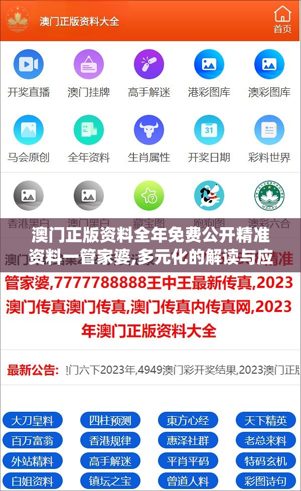 澳门正版资料全年免费公开精准资料一管家婆,多元化的解读与应用策略_弹性款.1.857