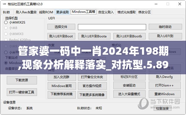 管家婆一码中一肖2024年198期,现象分析解释落实_对抗型.5.896