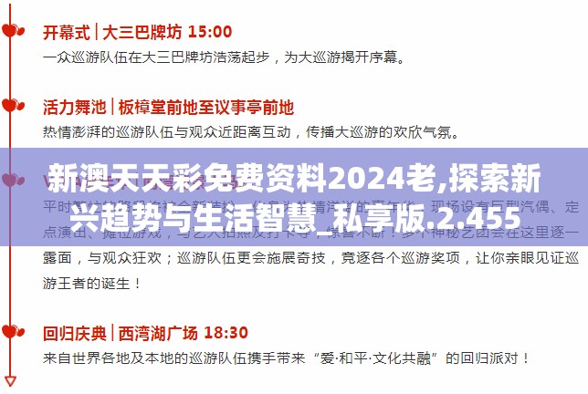 新澳天天彩免费资料2024老,探索新兴趋势与生活智慧_私享版.2.455