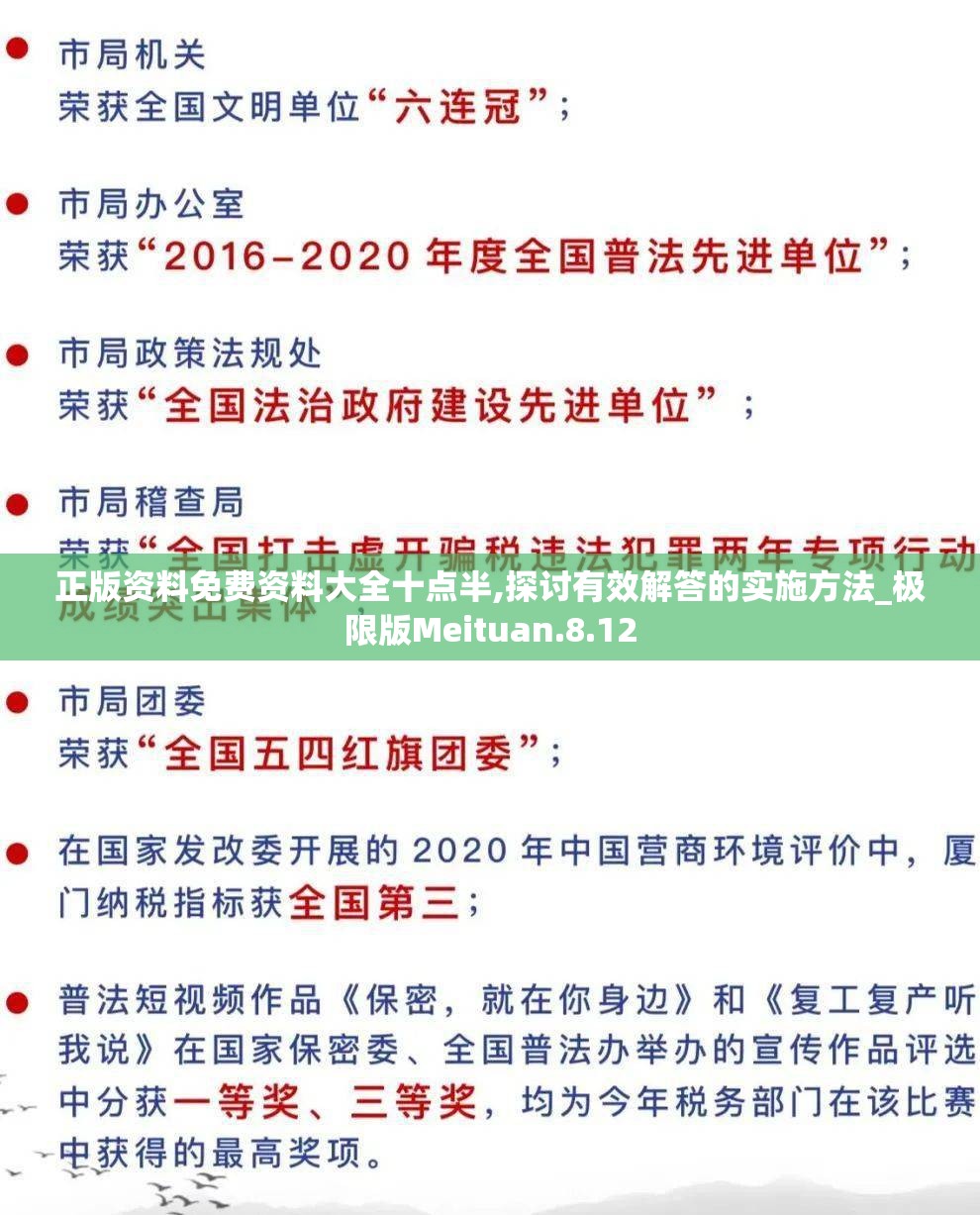 正版资料免费资料大全十点半,探讨有效解答的实施方法_极限版Meituan.8.12