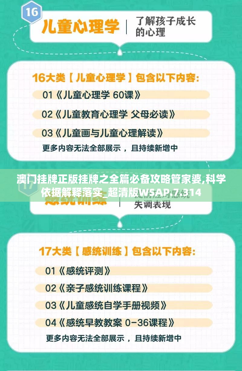 澳门挂牌正版挂牌之全篇必备攻略管家婆,科学依据解释落实_超清版WSAP.7.314