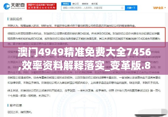 澳门4949精准免费大全7456,效率资料解释落实_变革版.8.313