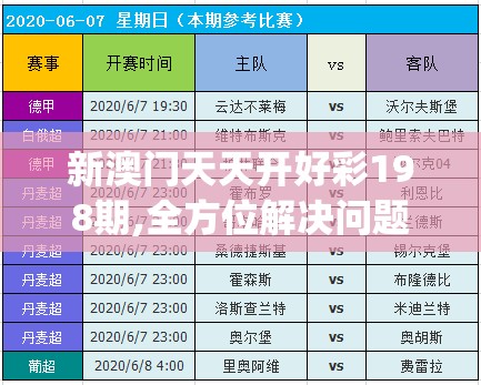 新澳门天天开好彩198期,全方位解决问题的有效策略_双语集.8.950