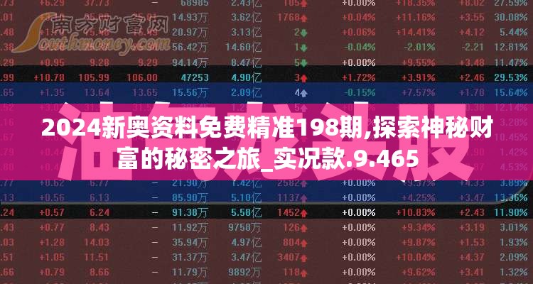 2024新奥资料免费精准198期,探索神秘财富的秘密之旅_实况款.9.465