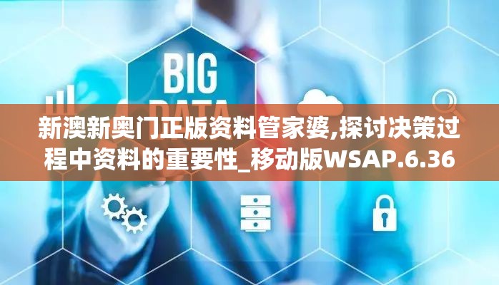 新澳新奥门正版资料管家婆,探讨决策过程中资料的重要性_移动版WSAP.6.361