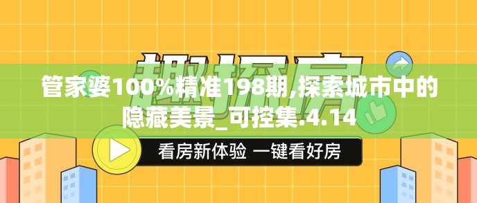 管家婆100%精准198期,探索城市中的隐藏美景_可控集.4.14