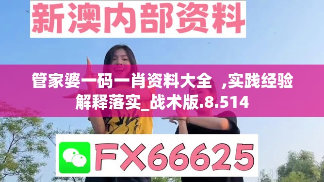 管家婆一码一肖资料大全  ,实践经验解释落实_战术版.8.514