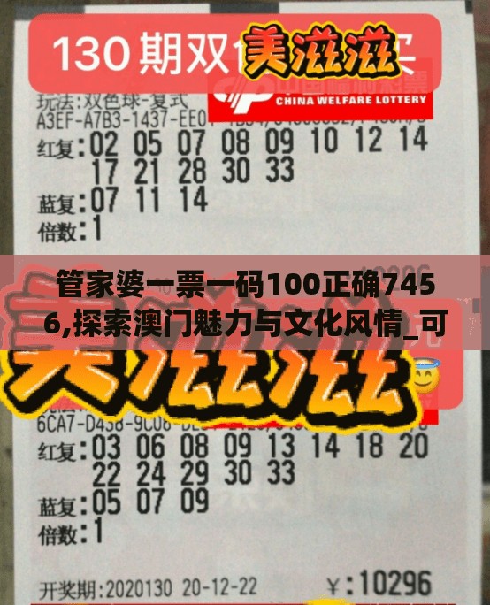 管家婆一票一码100正确7456,探索澳门魅力与文化风情_可选版.2.449