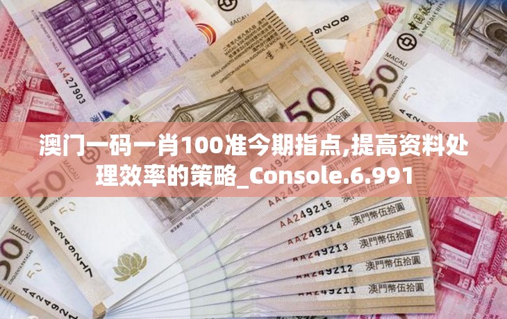 澳门一码一肖100准今期指点,提高资料处理效率的策略_Console.6.991