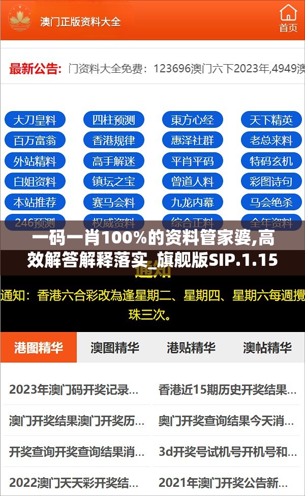 一码一肖100%的资料管家婆,高效解答解释落实_旗舰版SIP.1.159