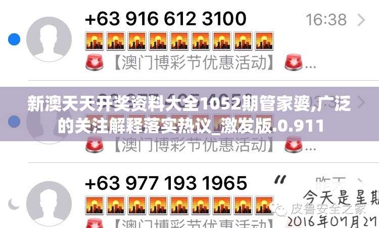 新澳天天开奖资料大全1052期管家婆,广泛的关注解释落实热议_激发版.0.911