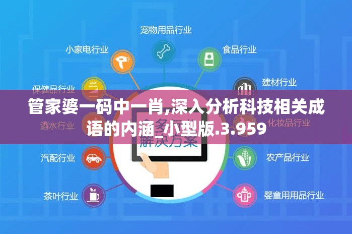 管家婆一码中一肖,深入分析科技相关成语的内涵_小型版.3.959