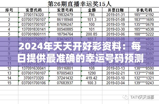 2024年天天开好彩资料：每日提供最准确的幸运号码预测和分析报道
