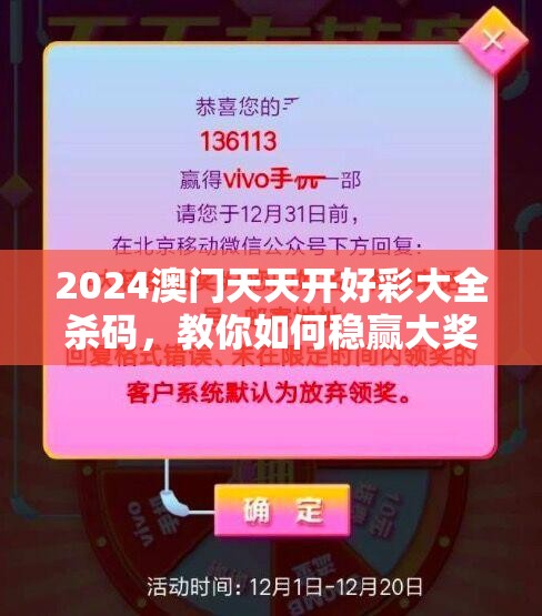 2024澳门天天开好彩大全杀码，教你如何稳赢大奖，提高率