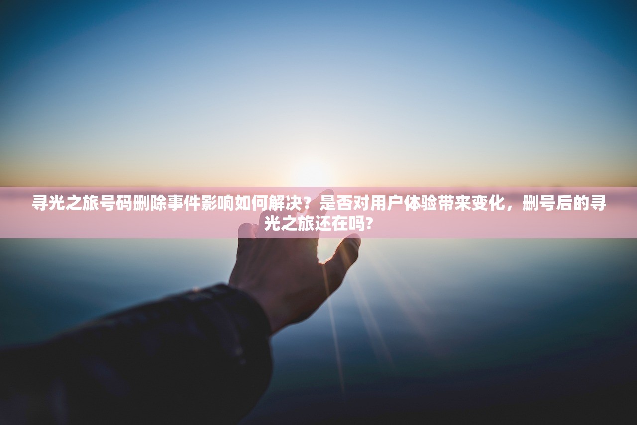 寻光之旅号码删除事件影响如何解决？是否对用户体验带来变化，删号后的寻光之旅还在吗?