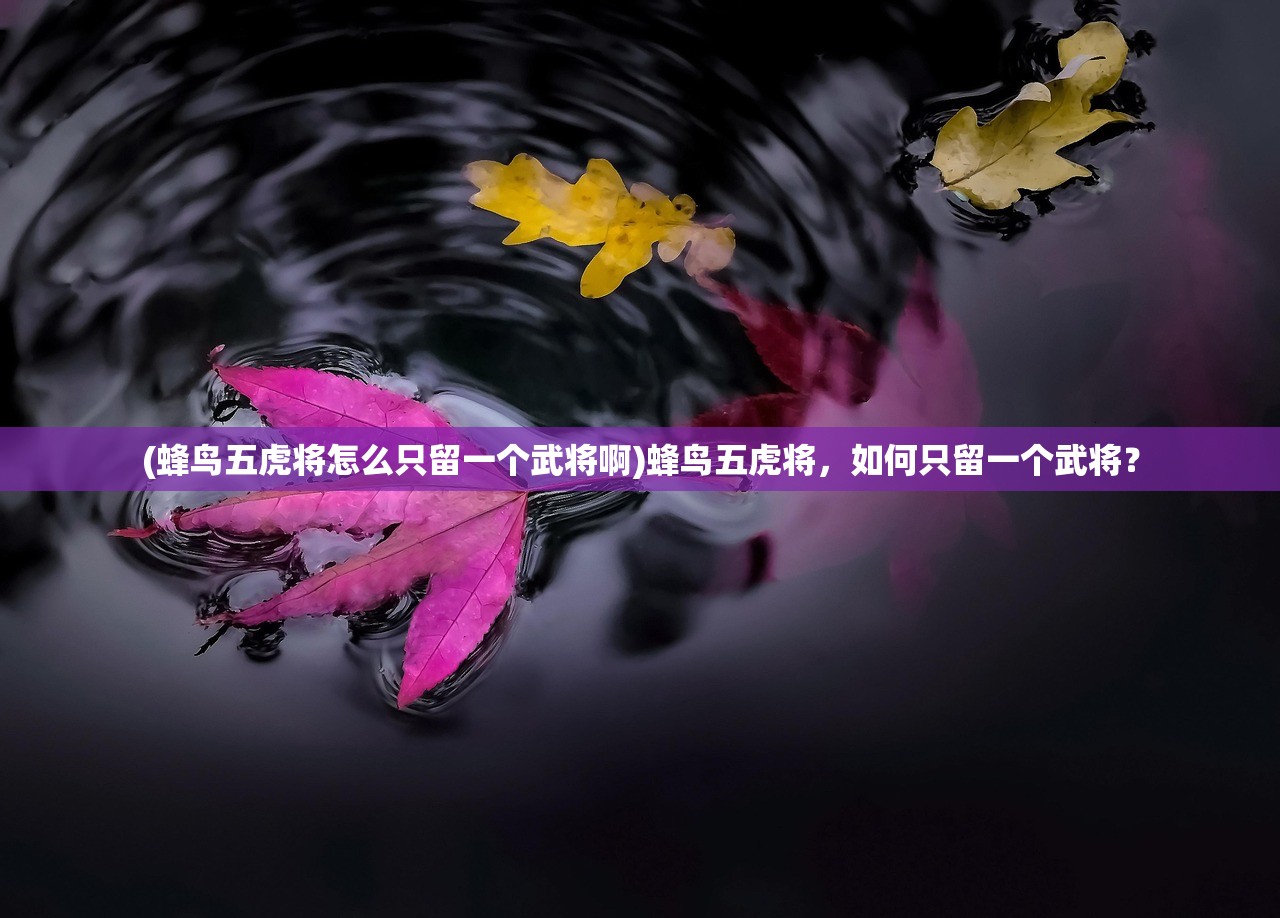 (蜂鸟五虎将怎么只留一个武将啊)蜂鸟五虎将，如何只留一个武将？