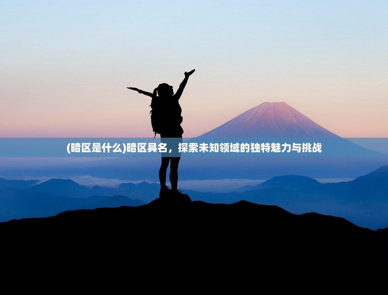 (暗区是什么)暗区具名，探索未知领域的独特魅力与挑战