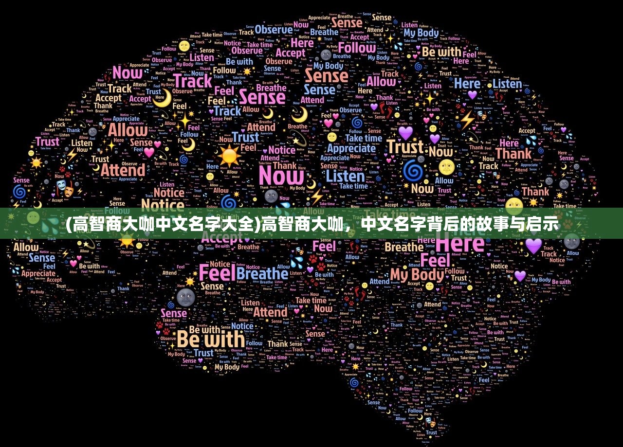 (高智商大咖中文名字大全)高智商大咖，中文名字背后的故事与启示