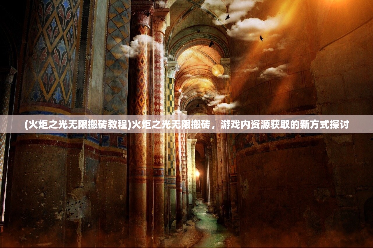(火炬之光无限搬砖教程)火炬之光无限搬砖，游戏内资源获取的新方式探讨