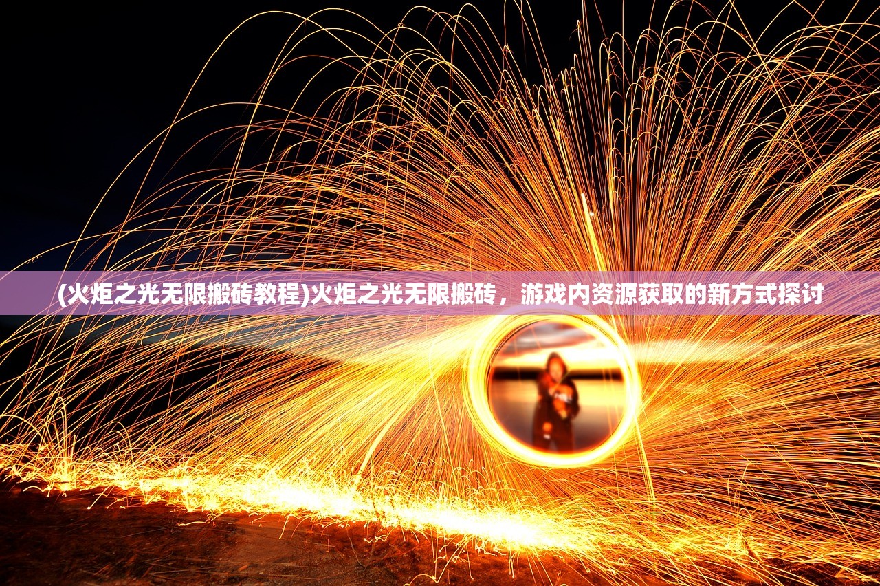 (火炬之光无限搬砖教程)火炬之光无限搬砖，游戏内资源获取的新方式探讨