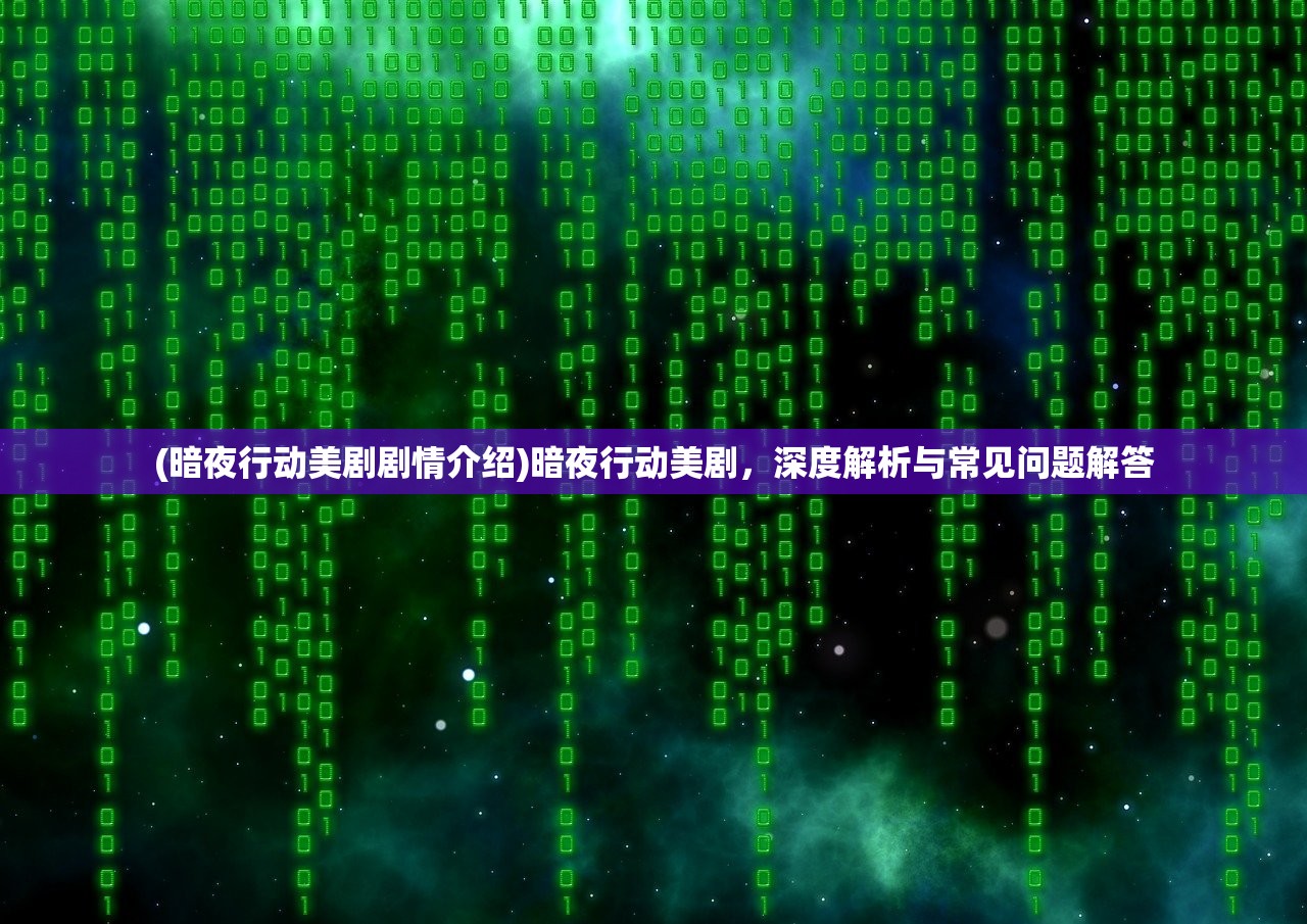 (暗夜行动美剧剧情介绍)暗夜行动美剧，深度解析与常见问题解答