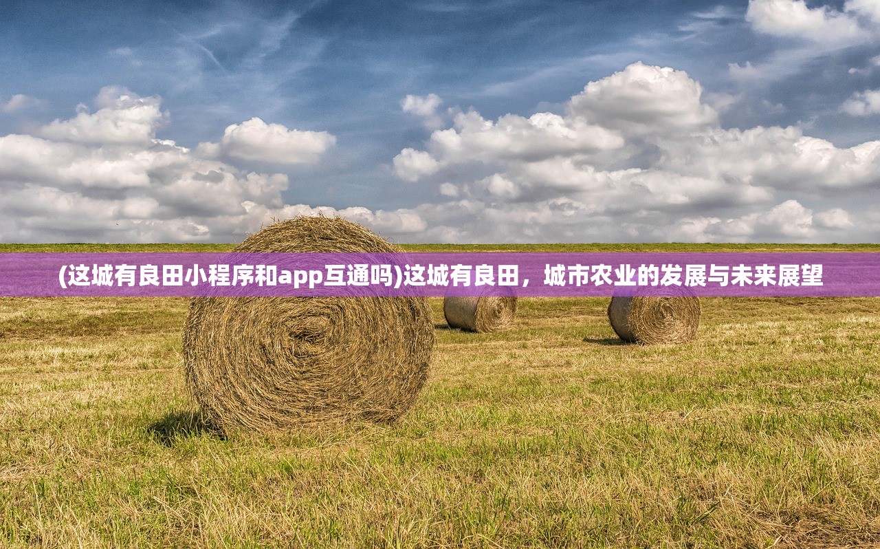 (这城有良田小程序和app互通吗)这城有良田，城市农业的发展与未来展望