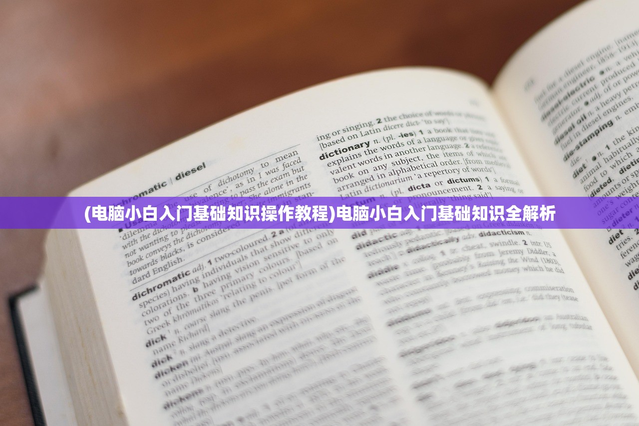 (电脑小白入门基础知识操作教程)电脑小白入门基础知识全解析