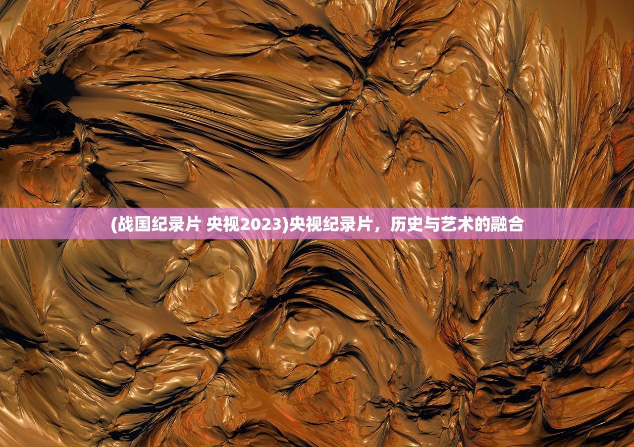 (战国纪录片 央视2023)央视纪录片，历史与艺术的融合