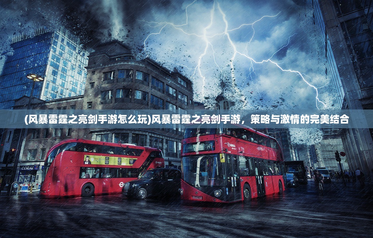 (风暴雷霆之亮剑手游怎么玩)风暴雷霆之亮剑手游，策略与激情的完美结合