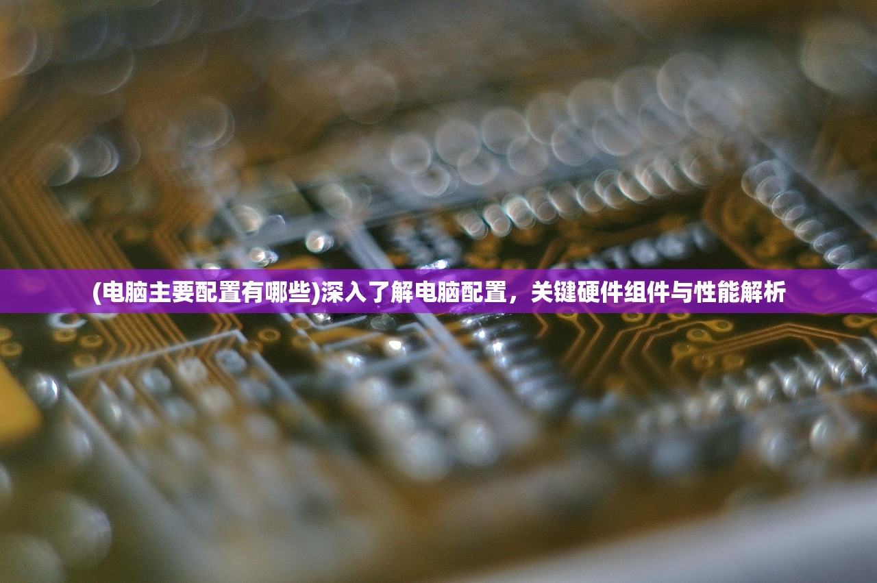 (电脑主要配置有哪些)深入了解电脑配置，关键硬件组件与性能解析