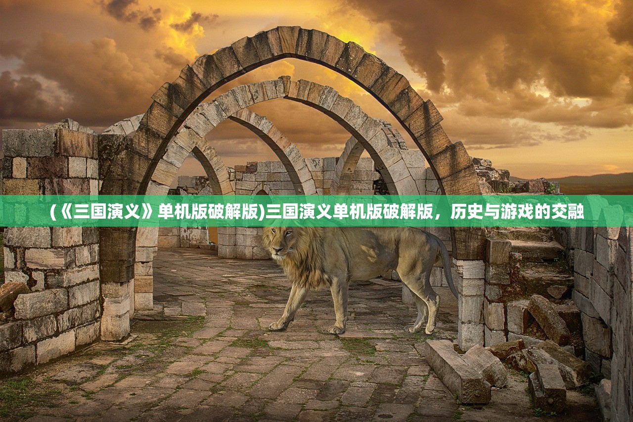 (《三国演义》单机版破解版)三国演义单机版破解版，历史与游戏的交融