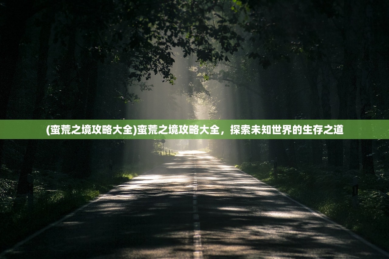 (蛮荒之境攻略大全)蛮荒之境攻略大全，探索未知世界的生存之道
