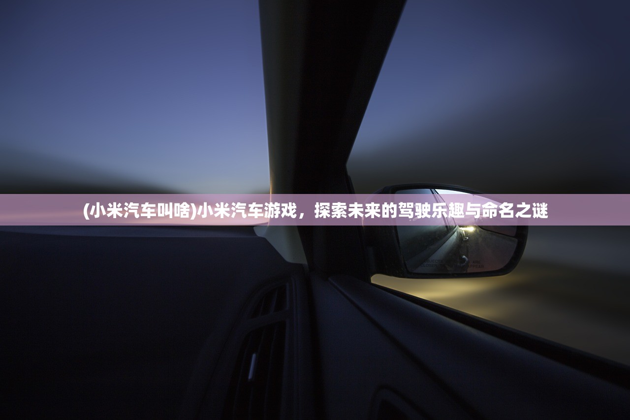 (小米汽车叫啥)小米汽车游戏，探索未来的驾驶乐趣与命名之谜