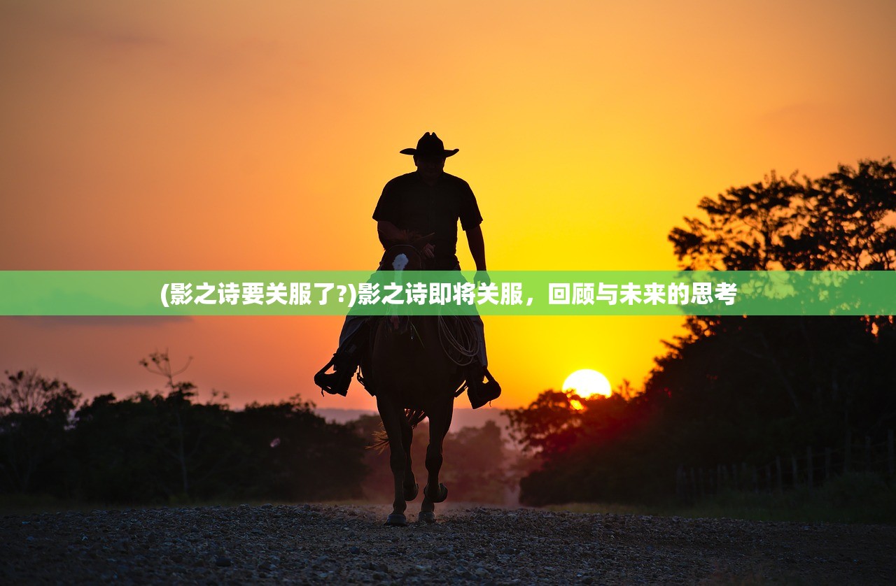 (影之诗要关服了?)影之诗即将关服，回顾与未来的思考