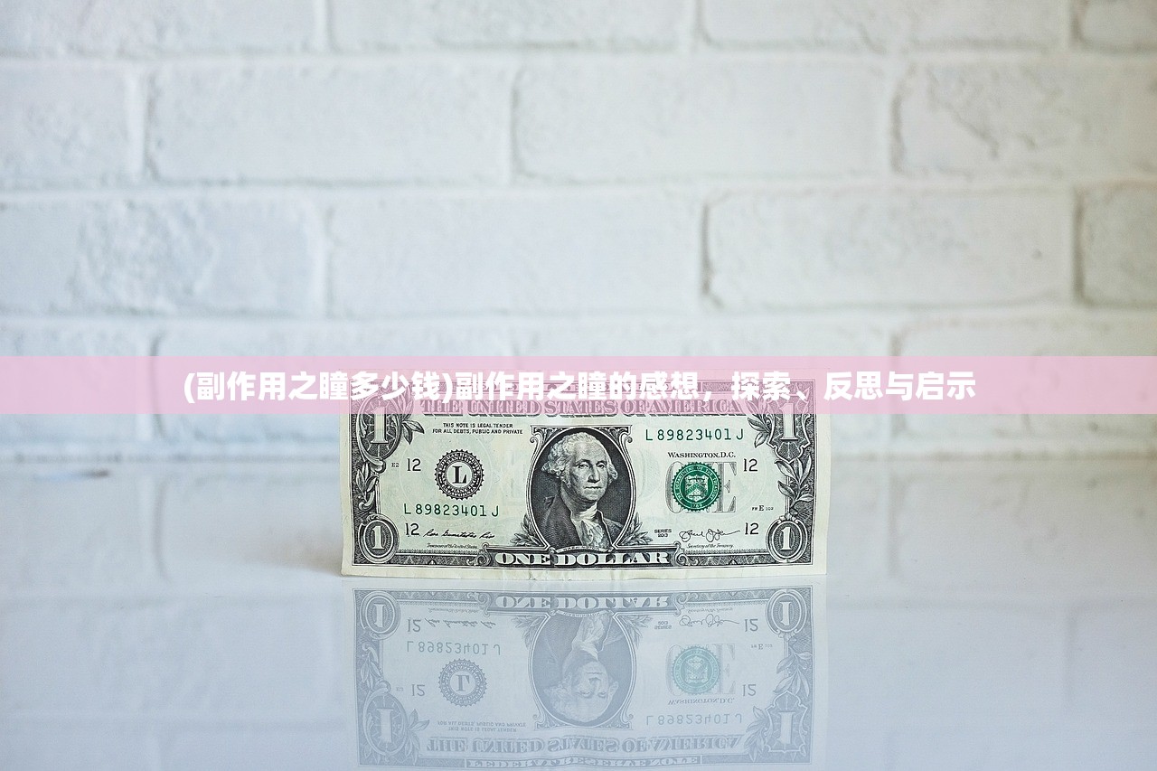 (副作用之瞳多少钱)副作用之瞳的感想，探索、反思与启示